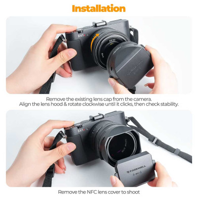 FREEWELL Sony RX1R III Real Lens Hood(Black)