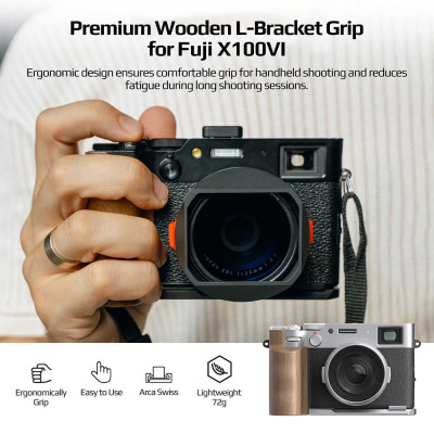 FREEWELL Fuji X100VI L Bracket Premium Grip(Black)