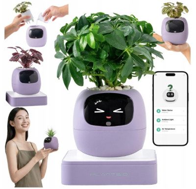 Inteligentní květináč PLANTSIO IVY gen 2 fialový