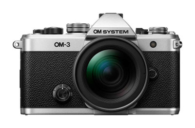 Olympus OM-3 body silver M.Zuiko ED 12-45mm PRO