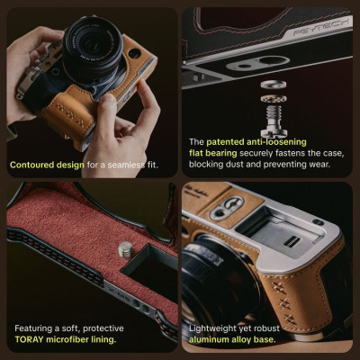 PGYTECH Leather Camera Case (For FUJI X100VI Blk)