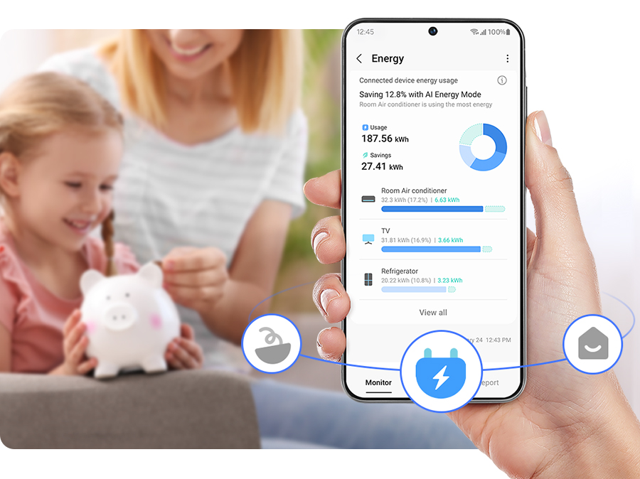 Americká chladnička Samsung RS70F65QETEO Smartthings Energy