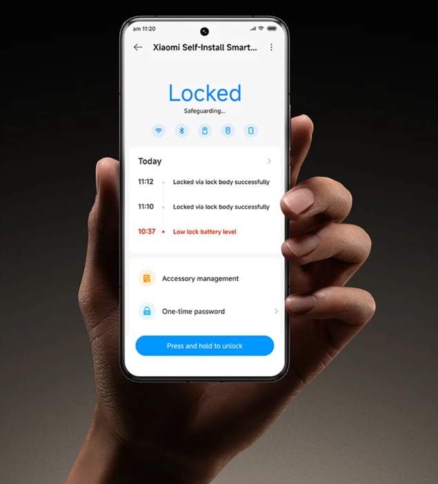 Chytrý zámek s klávesnicí Xiaomi Self-Install Smart Lock (Keypad Included)