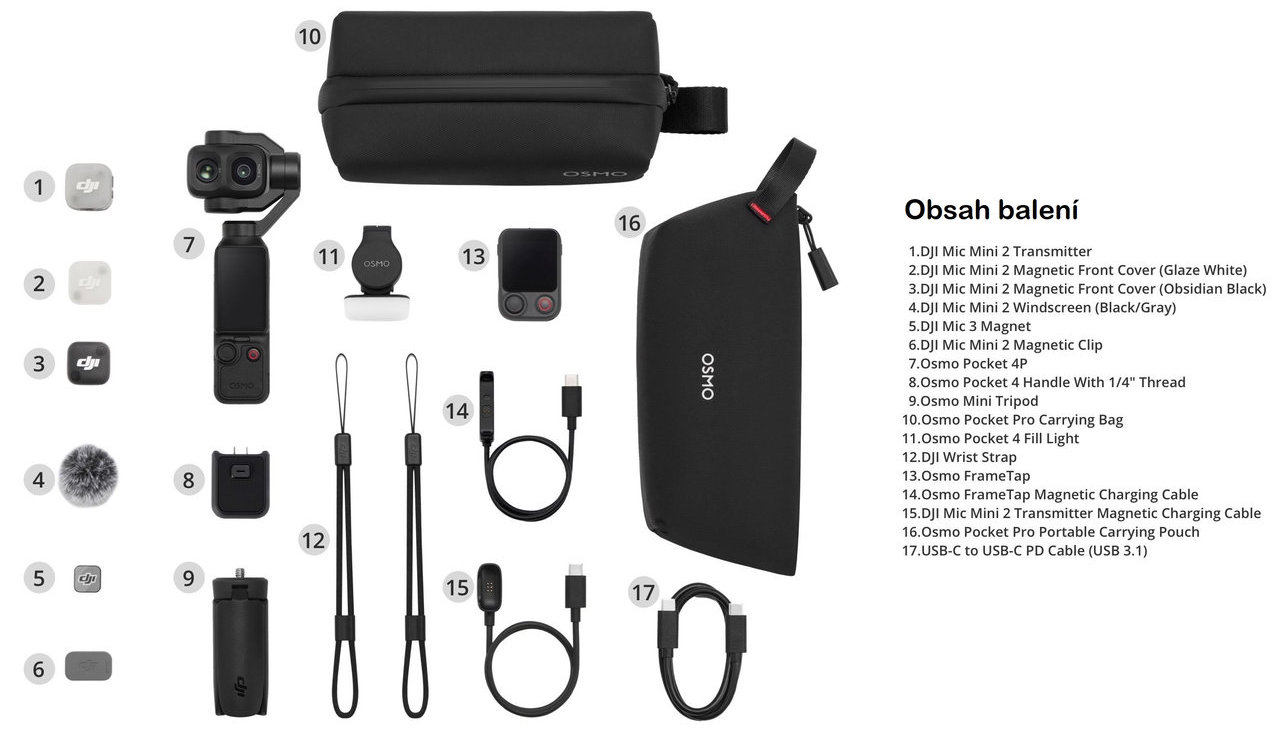 Ruční kamera se stabilizátorem DJI Osmo Pocket 4P