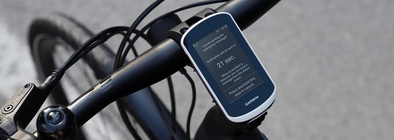 Mapový GPS cyklopočítač Garmin Edge Explore 2, bezpečnostní funkce