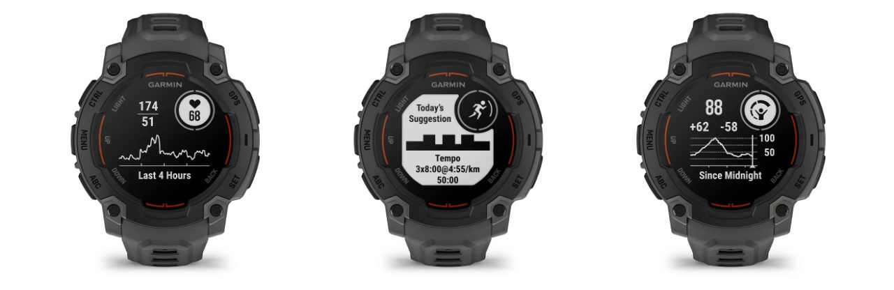 Chytré hodinky Garmin Instinct E monitoring zdravotních metrik