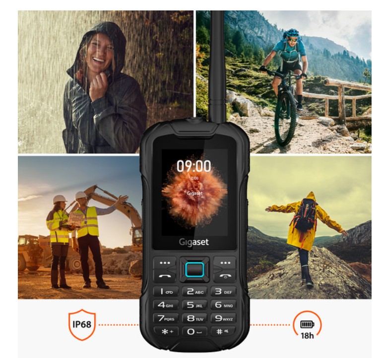 Odolný tlačítkový telefon Gigaset GLX8 Active