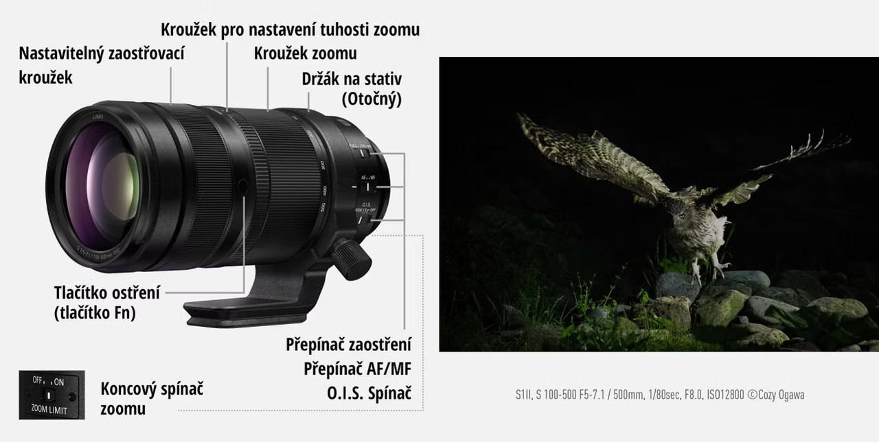 Teleobjektiv Panasonic Lumix S 100-500 mm f/5,0-7,1 O.I.S. (S-R100500) 