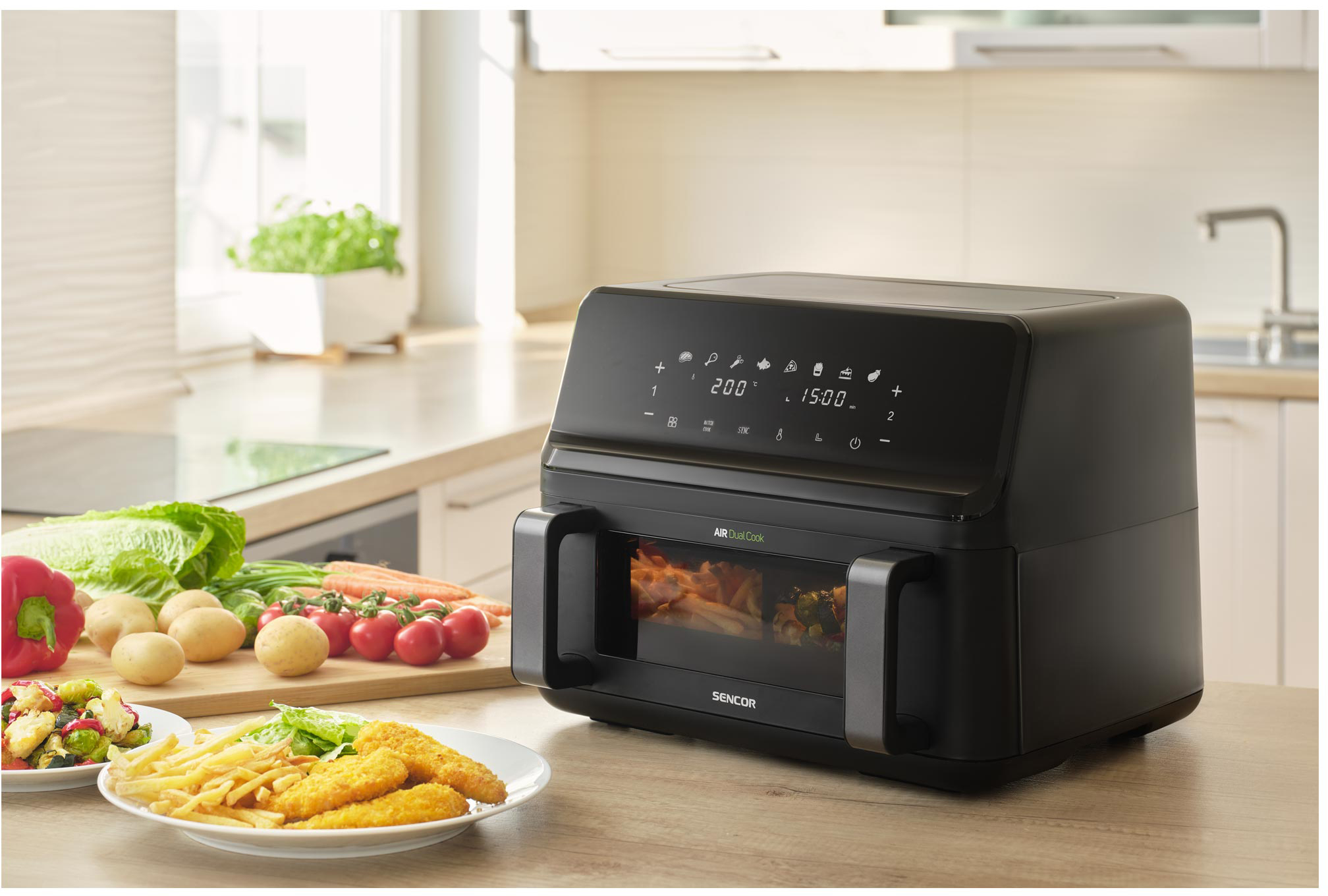 SENCOR SFR 9650BK Horkovzdušná fritéza, zdravé vaření