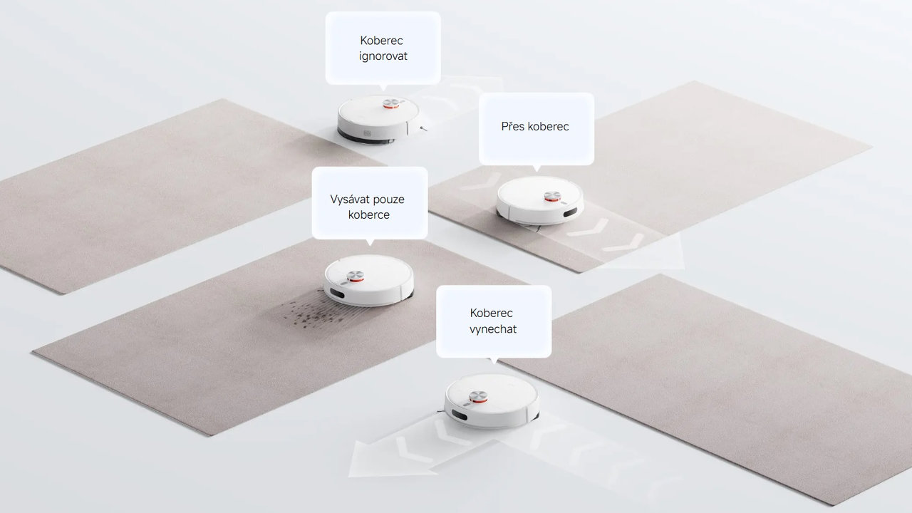Robotický vysavač Xiaomi Robot Vacuum S40, přizpůsobení