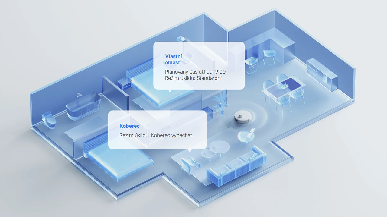 Robotický vysavač Xiaomi Robot Vacuum S40, chytrá navigace